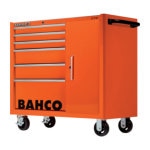 ＢＡＨＣＯ　キャビネット付き　６段引き出し　ロールキャブ　バーコオレンジ　ラバートップ
