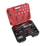 ＴＯＮＥ　整備用工具セット　コンビネーションツールセット　レッド／ブラック　５７点セット
