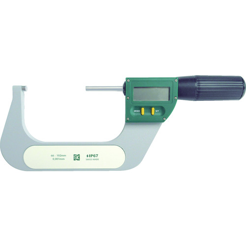 ＳＫ　デジタルＳラインマイクロメータ（ＩＰ６７）　測定範囲６６～１０２ｍｍ