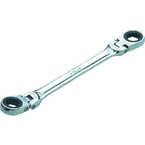 ＫＴＣ　ラチェットめがねレンチ（両頭型首振りタイプ）　対辺寸法１２×１４ｍｍ　全長１９５ｍｍ