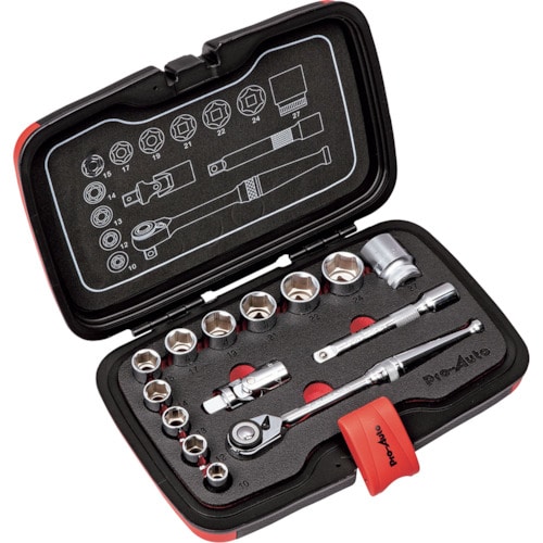 Ｐｒｏ－Ａｕｔｏ　１／２ＤＲ．１４ＰＣソケットレンチセット