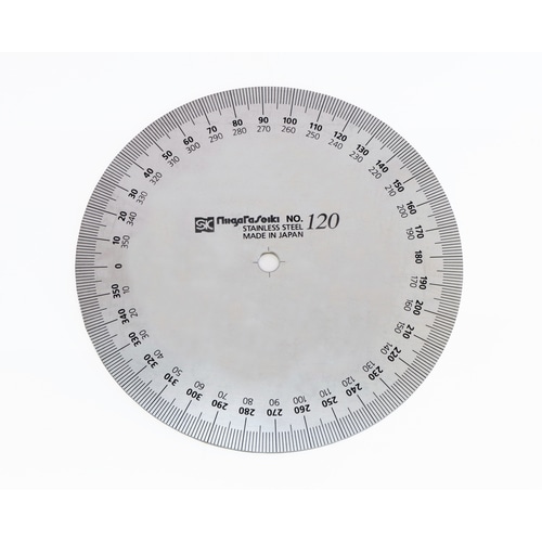 ＳＫ　プロトラクターＮｏ．１９３　正円タイプ　目量１°　直径１２０ｍｍ