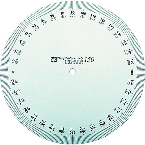 ＳＫ　プロトラクターＮｏ．１９３　正円タイプ　目量１°　直径１５０ｍｍ