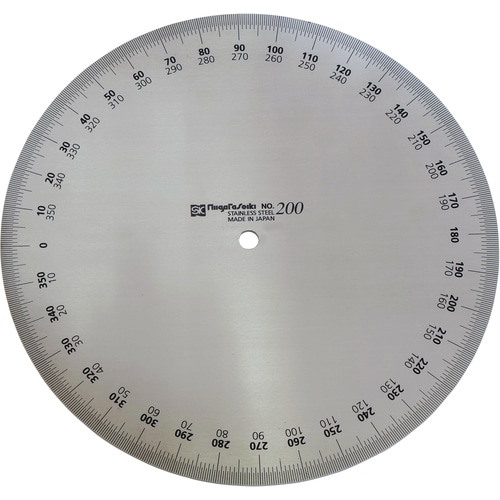 ＳＫ　プロトラクターＮｏ．１９３　正円タイプ　目量０．５°直径２００ｍｍ