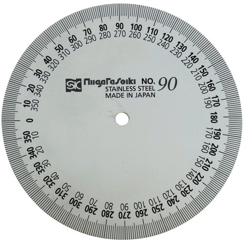 ＳＫ　プロトラクターＮｏ．１９３　正円タイプ　目量１°　直径９０ｍｍ