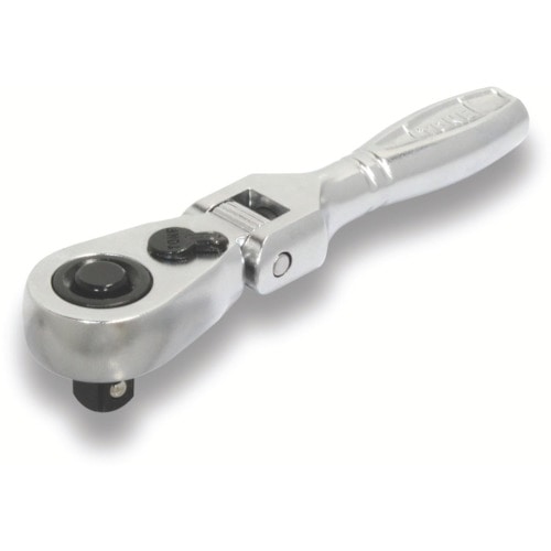 ＴＯＮＥ　ショート首振ラチェットハンドル　歯数７２枚　差込角６．３５ｍｍ　全長９０ｍｍ
