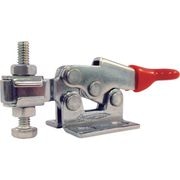 スーパー　下方押え型トグルクランプ（水平ハンドル式）　全長：６７ｍｍ　締付力：０．２ｋＮ　フランジベース　ステンレス（ＳＵＳ３０４）