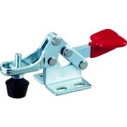 スーパー　下方押え型トグルクランプ（水平ハンドル式）　全長：７８ｍｍ　締付力：０．３ｋＮ　フランジベース　ステンレス（ＳＵＳ３０４）