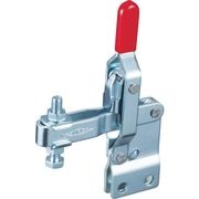 スーパー　下方押え型トグルクランプ（垂直ハンドル式）　全長：１６１ｍｍ　締付力：２ｋＮ　ストレートベース　ステンレス（ＳＵＳ３０４）