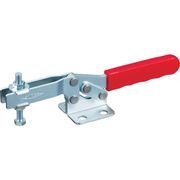 スーパー　下方押え型トグルクランプ（水平ハンドル式）　全長：２５２ｍｍ　締付力：２．８ｋＮ　フランジベース　ステンレス（ＳＵＳ３０４）